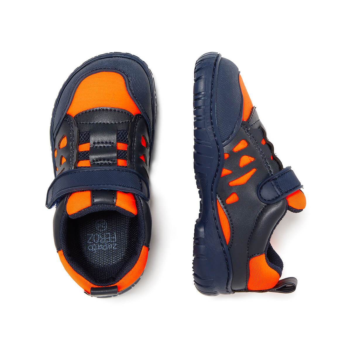 calzado infantil barefoot diseno respetuoso deportivo divertido moderno color azul naranja onil rocker aw24 03