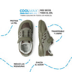 calzado infantil barefoot diseno respetuoso deportivo divertido moderno color kaki onil rocker 03