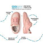 calzado infantil barefoot diseno respetuoso deportivo divertido moderno color rosa onil rocker 03 | rosa microfibra