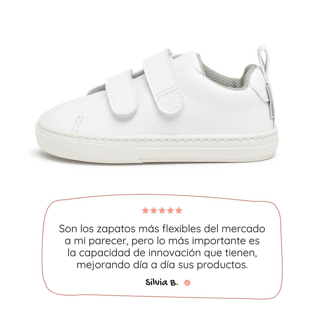 calzado infantil barefoot minimalista microfibra color blanco valencia rocker ss26 01 | blanco microfibra