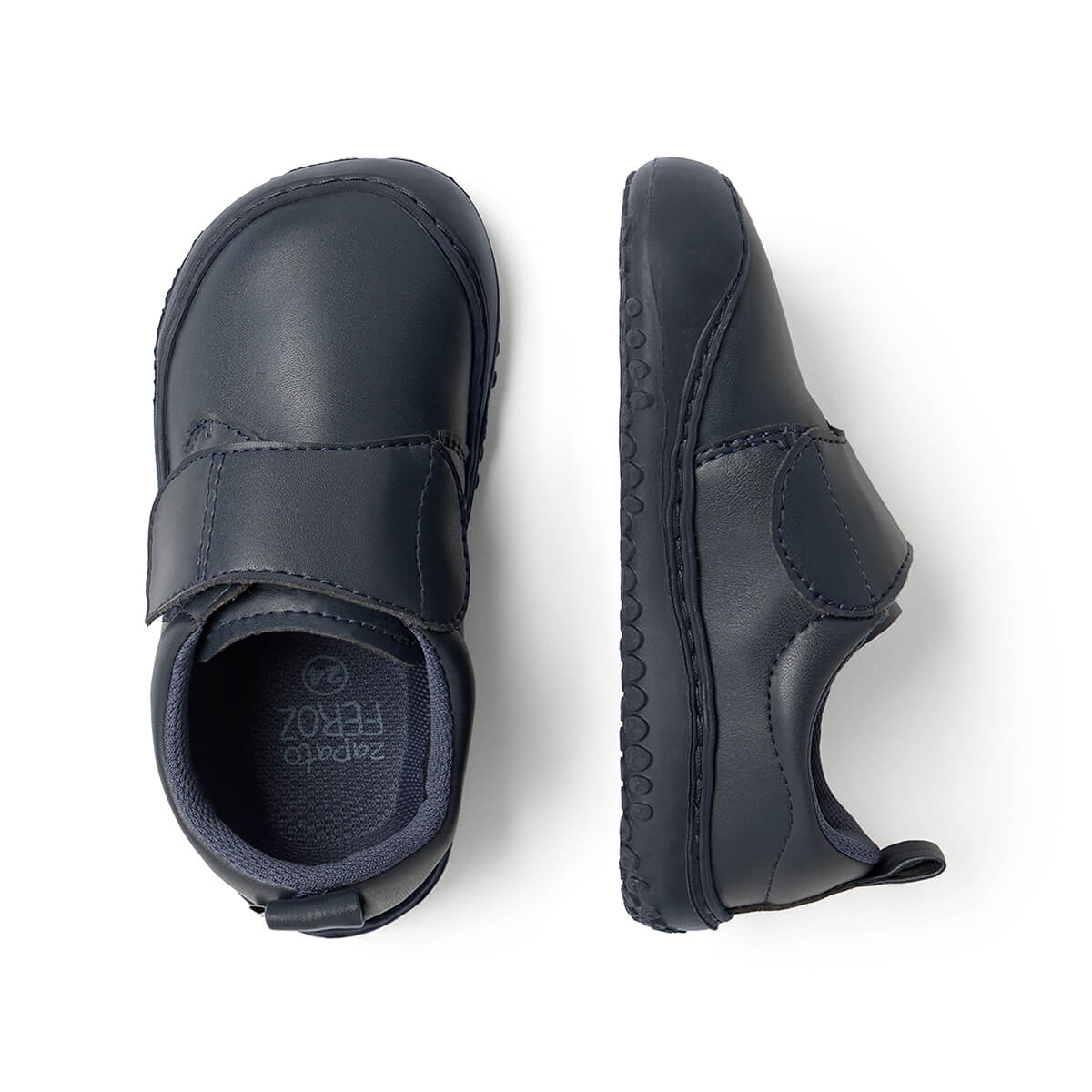 calzado infantil minimalista vegano microfibra pies sanos color azul garbi rocker aw25 03 | azul marino microfibra