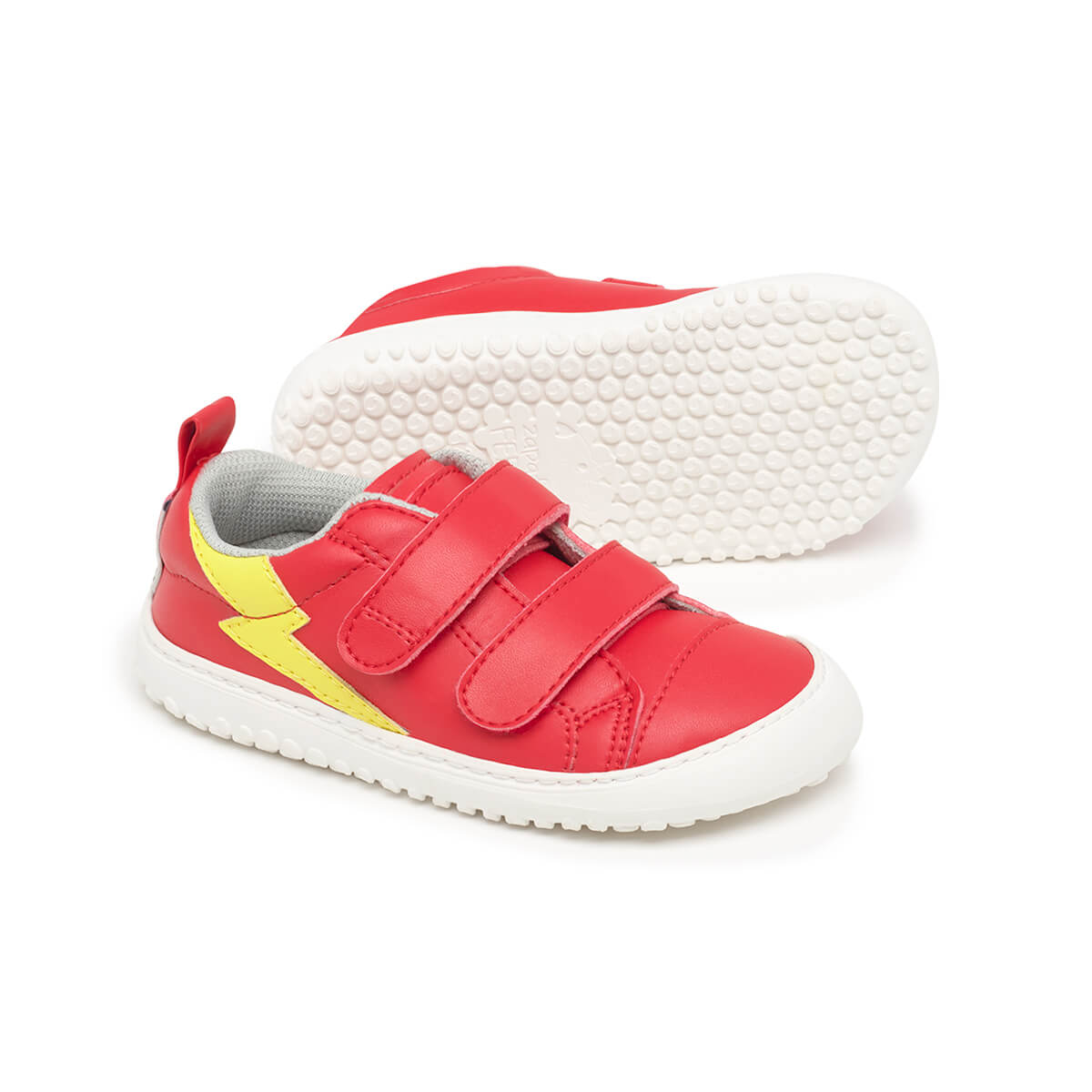 zapatillas deportivas infantiles escolares doble velcro color rojo moraira rayo rocker aw24 02