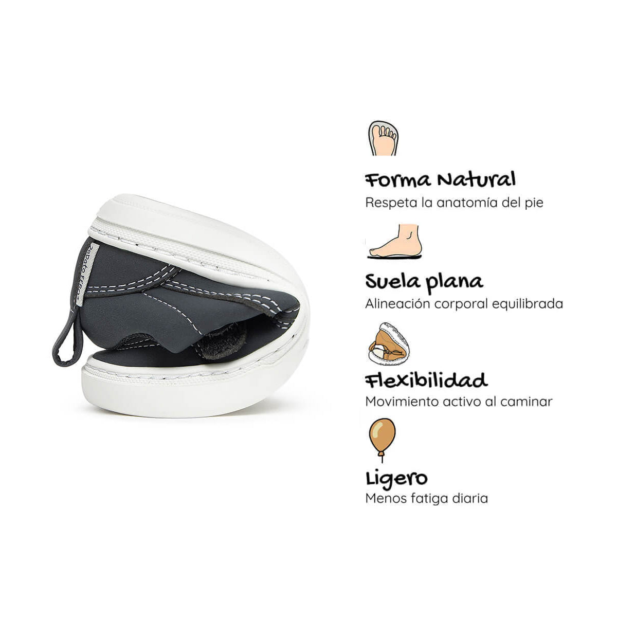 calzado infantil respetuoso vegano pies libres saludables sanos color negro cheste rocker AW25 04 | negro microfibra nobuck