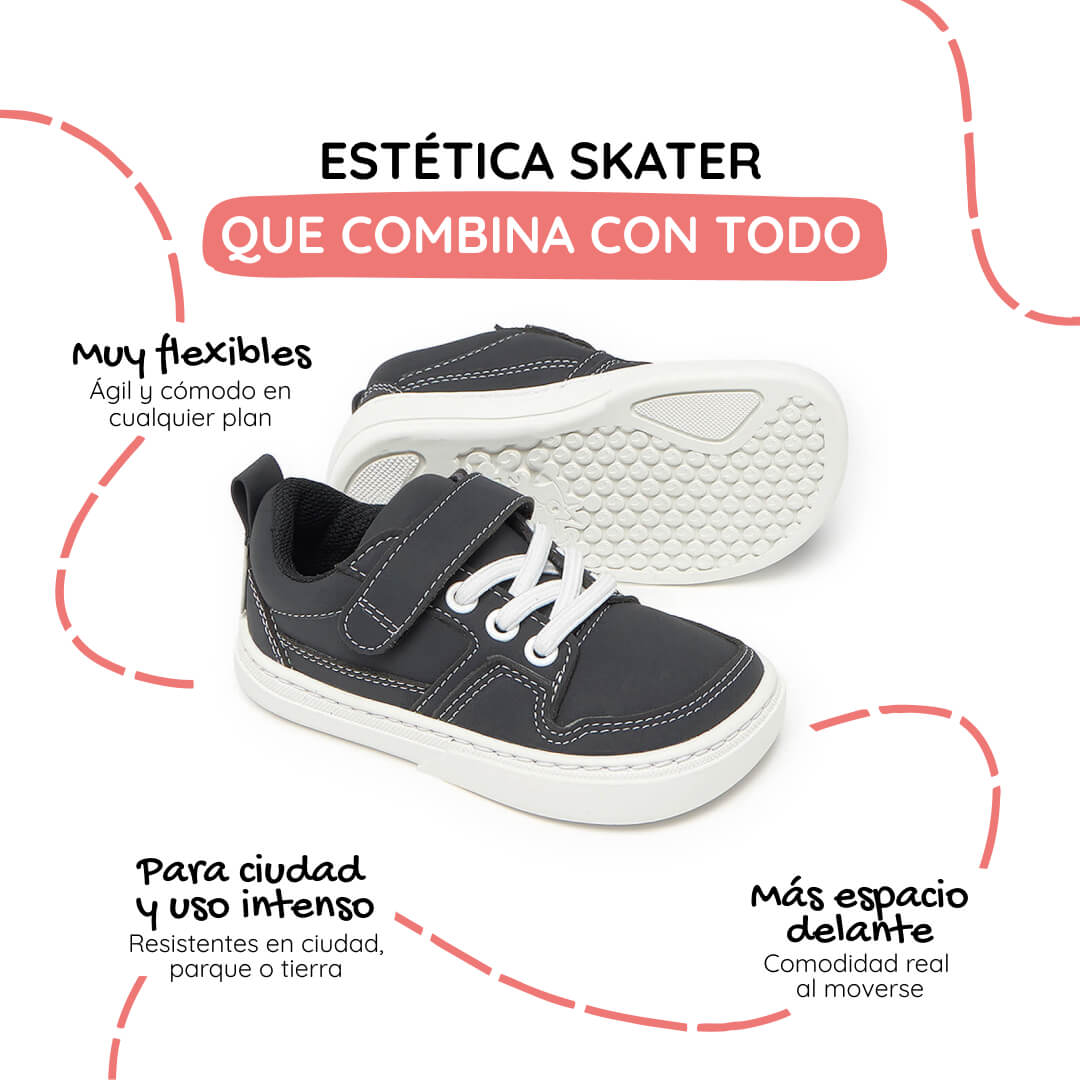 calzado infantil respetuoso vegano pies libres saludables sanos color negro cheste rocker ss26 02