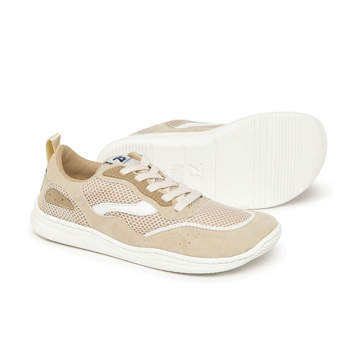 calzado microfibra barefoot comodo ligero pies anchos adolescentes tibi adulto freekers ss26 Micronobuck Beige 02 | Beige Serraje Reciclado