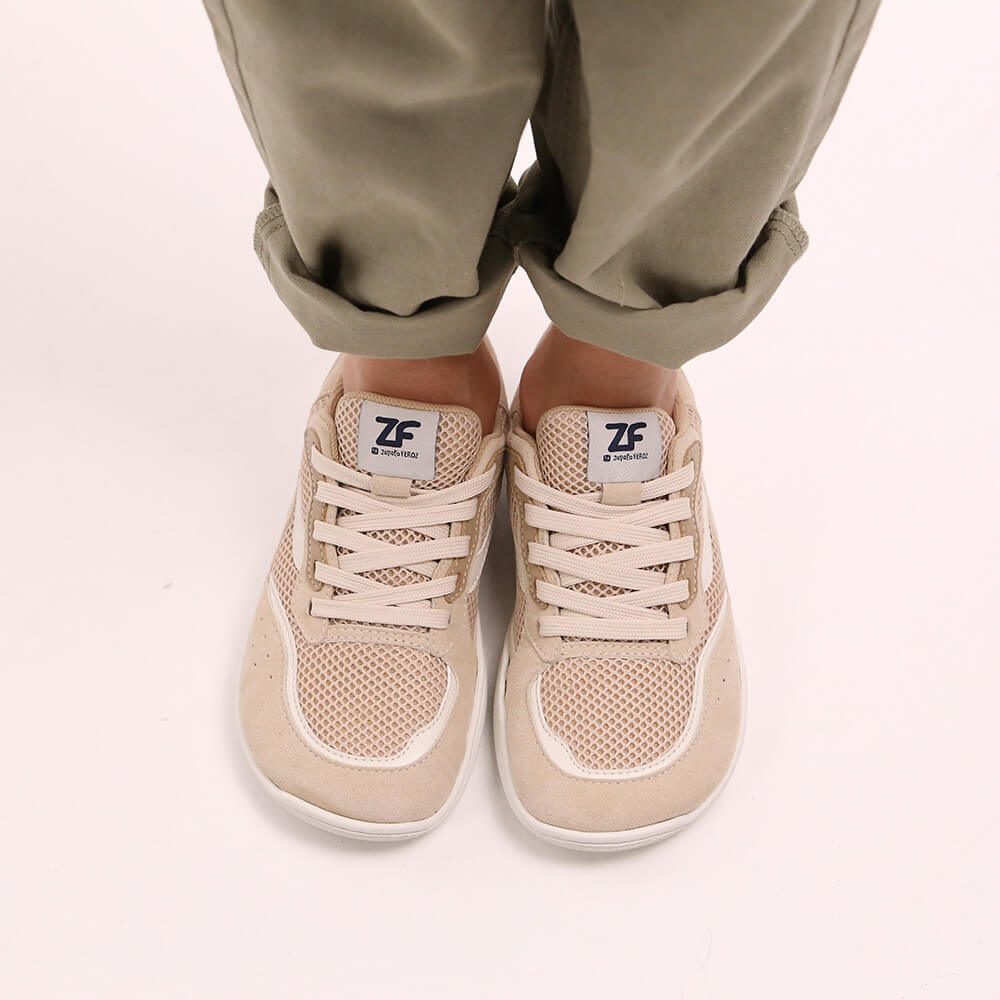 calzado microfibra barefoot comodo ligero pies anchos adolescentes tibi adulto freekers ss26Tibi beige | Beige Serraje Reciclado