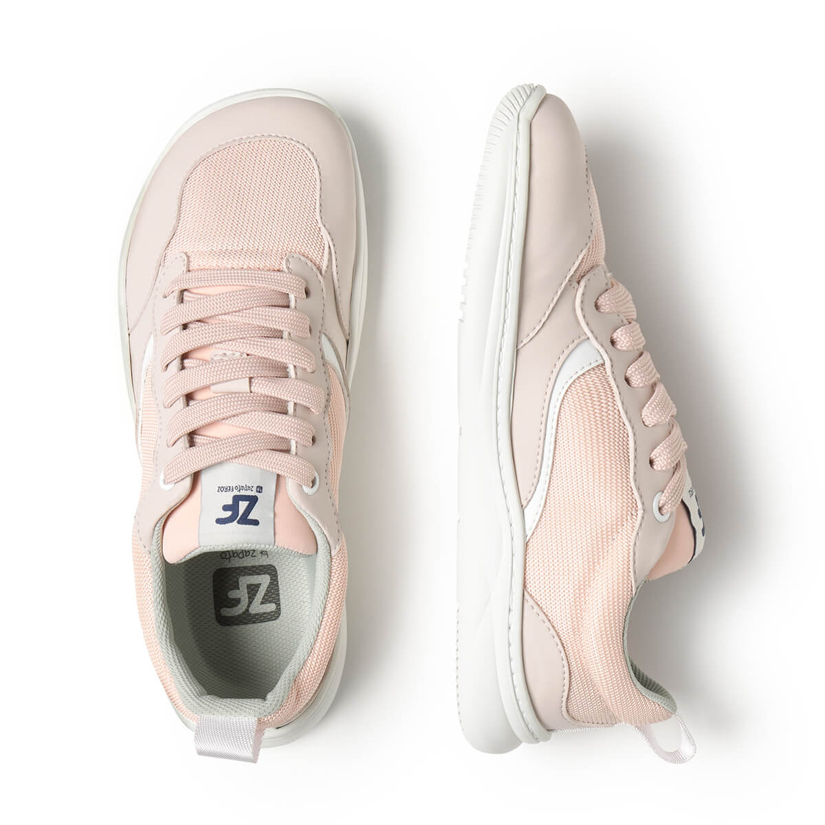 calzado microfibra barefoot comodo ligero pies anchos mujer adolescentes color rosa biar freekers aw25 03