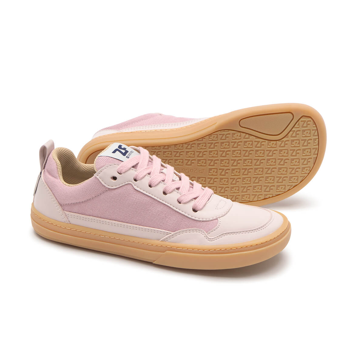 calzado minimalista casual tejido microfibra nobuck adulto color rosa faura freekers aw24 04