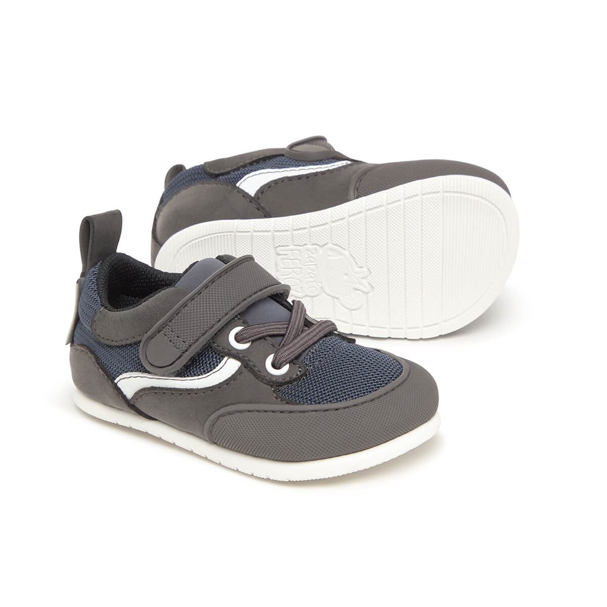 calzado minimalista ligero blandito comodo vegano micronobuck bebe color gris biar feroz ss25 02