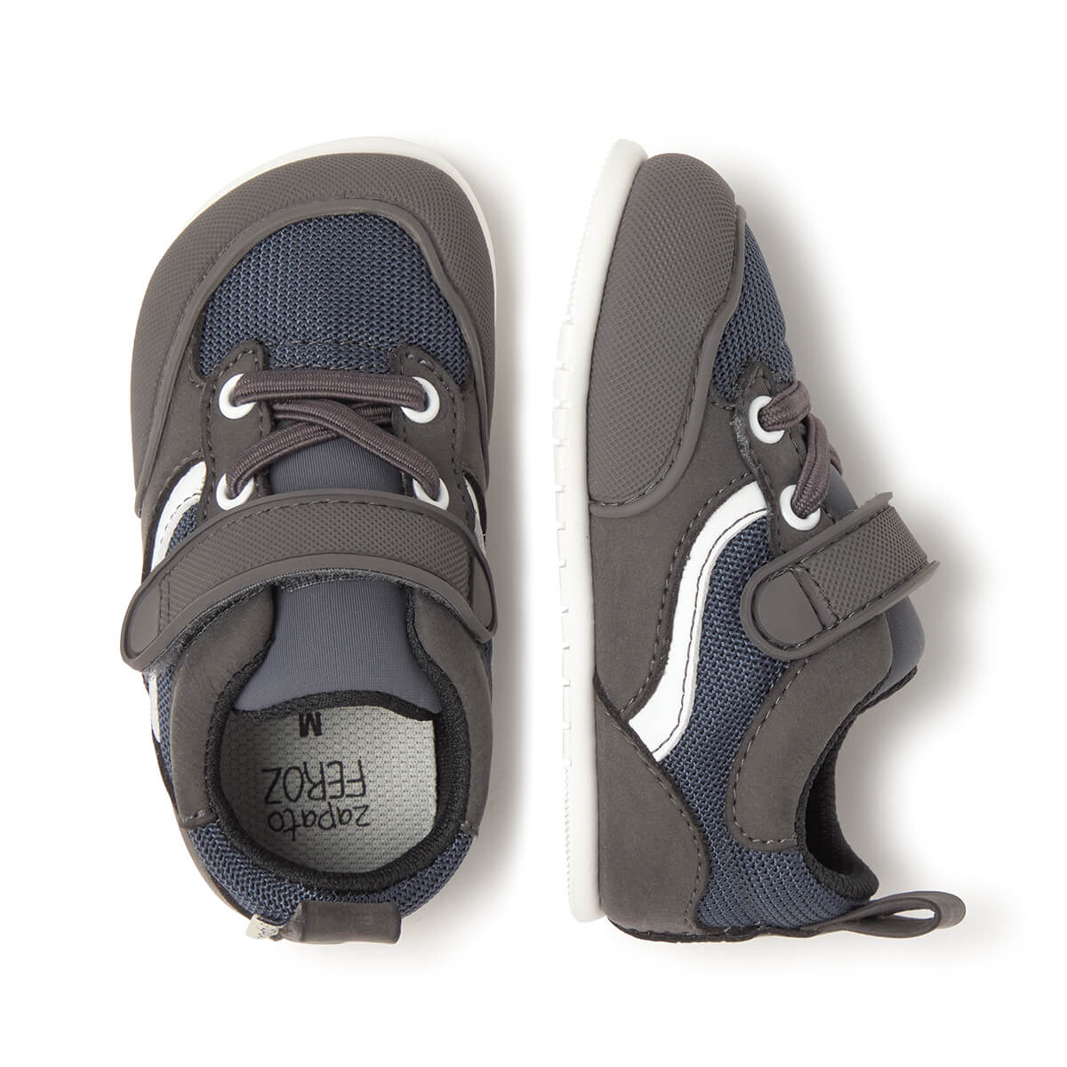 calzado minimalista ligero blandito comodo vegano micronobuck bebe color gris biar feroz ss25 03