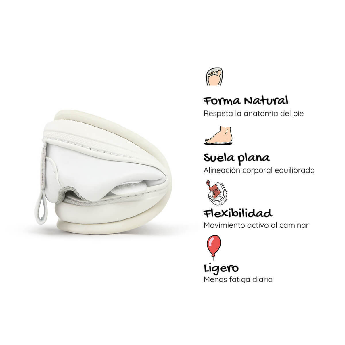 calzado minimalista tejido vegano microfibra bebe color blanco turia feroz ss25 04 | blanco microfibra