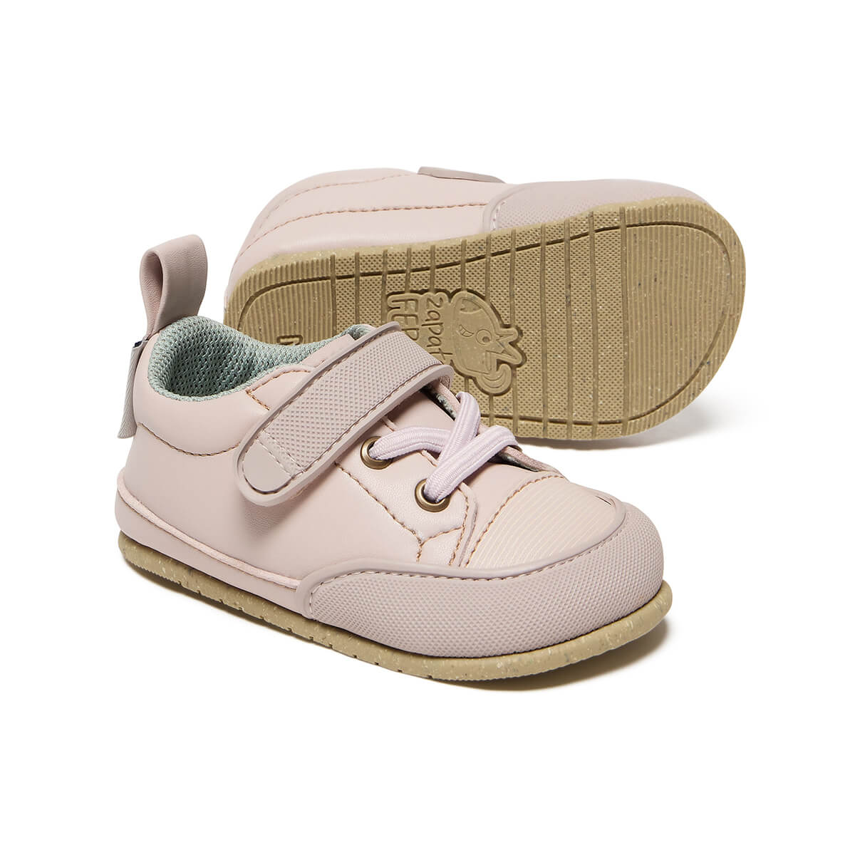 calzado minimalista vegano comodo ligero saludable pies bebe color rosa palo claro paterna feroz aw24 02