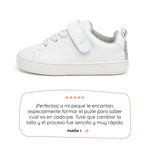 calzado piel barefoot comodo flexible cordones velcro ninos color blanco turia rocker ss26 01 | blanco microfibra