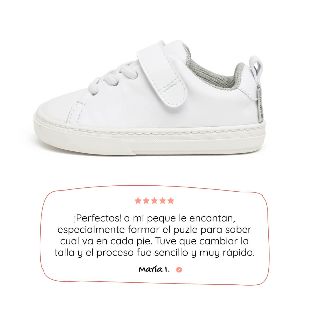 calzado piel barefoot comodo flexible cordones velcro ninos color blanco turia rocker ss26 01