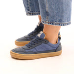 calzado respetuoso movimiento forma pie estilo urbano adulto faura freekers aw24 Zapato Feroz| azul Microfibra Nobuck Tejano