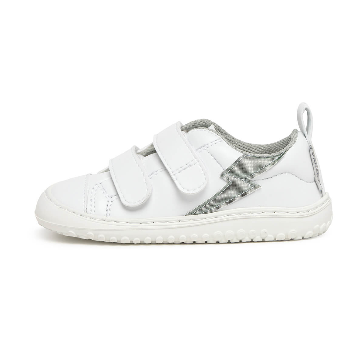 Calzado respetuoso movimiento pisada consciente bebe color gris blanco moraira rayo rocker 01