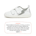 calzado respetuoso movimiento pisada consciente bebe color gris blanco moraira rayo rocker ss26 01