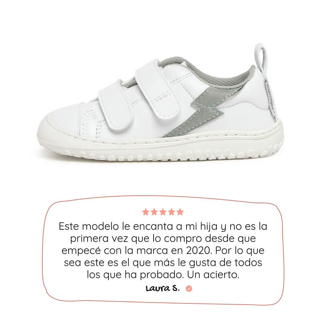 calzado respetuoso movimiento pisada consciente bebe color gris blanco moraira rayo rocker ss26 01