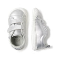 Calzado respetuoso movimiento pisada consciente bebe color plata blanco moraira rayo rocker 03