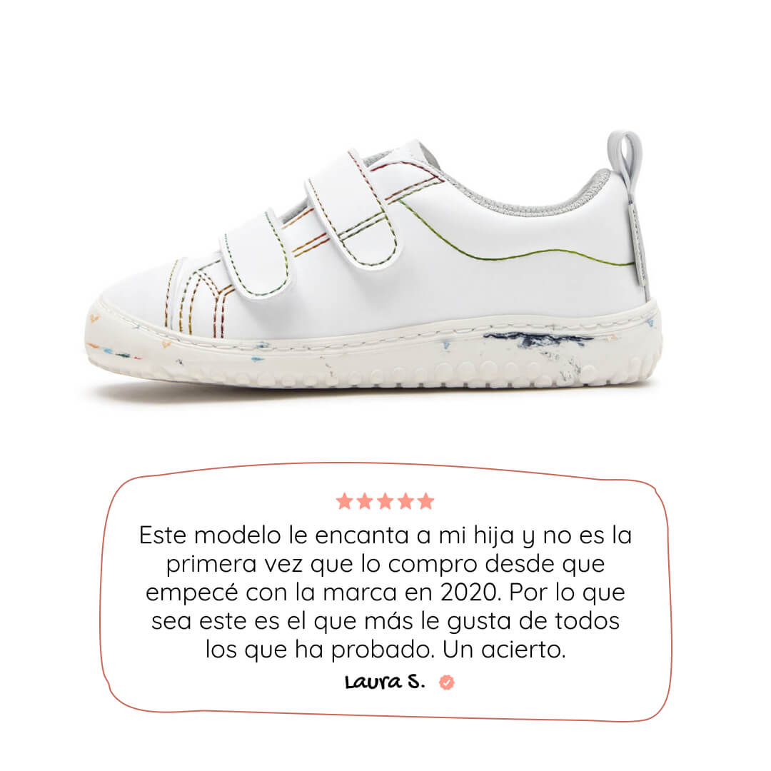 calzado respetuoso movimiento pisada consciente bebe multicolor moraira rayo rocker ss26 01| Blanco Multicolor Microfibra