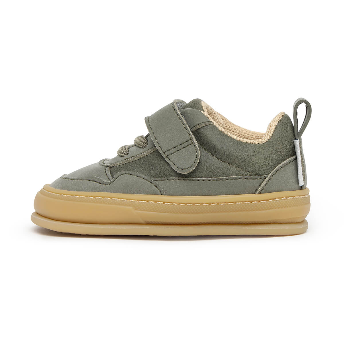 calzado respetuoso tejido microfibra feroz color kaki faura freekers aw25 01