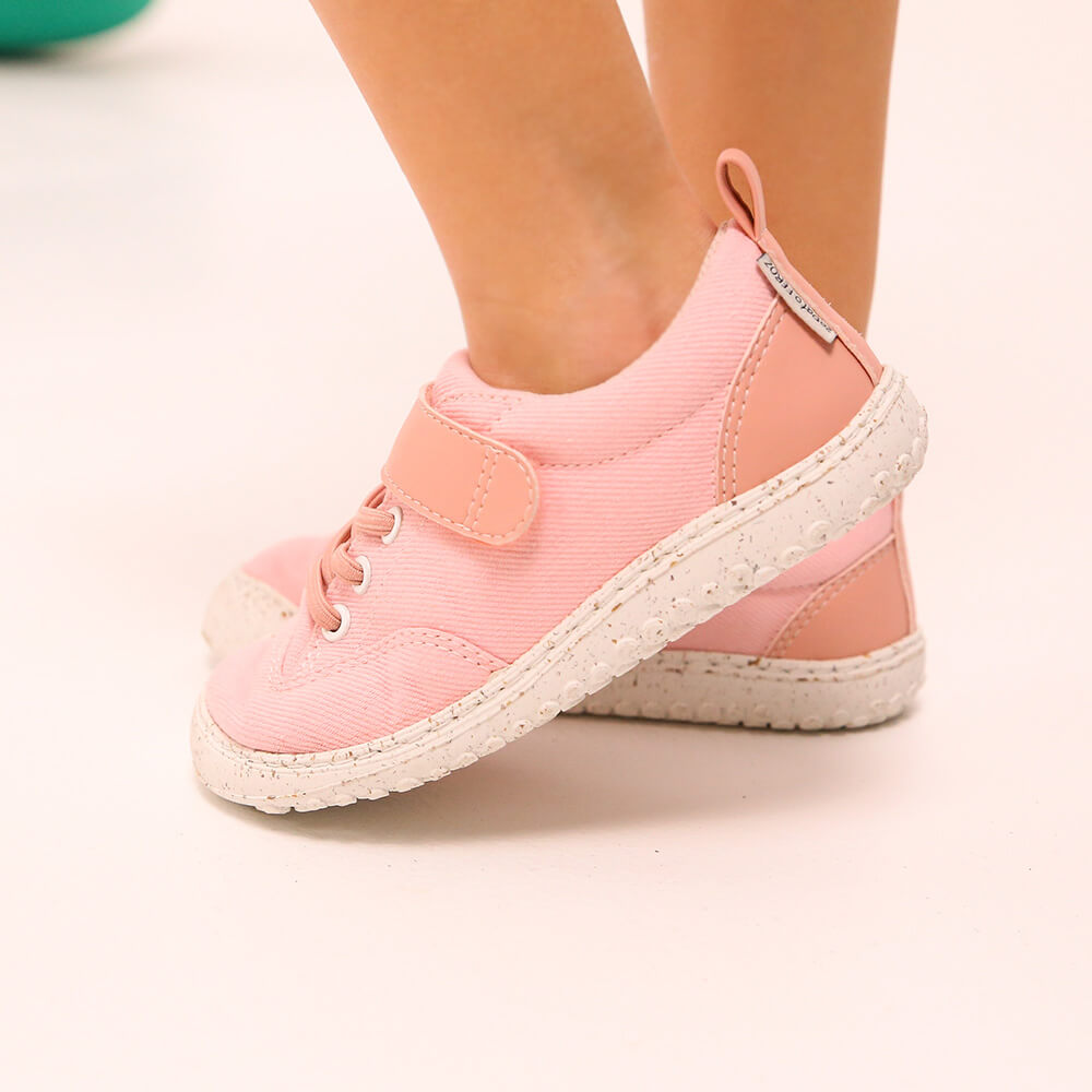 calzado respetuoso tejido vegano tejano bebes color rosa eliana rocker ss26