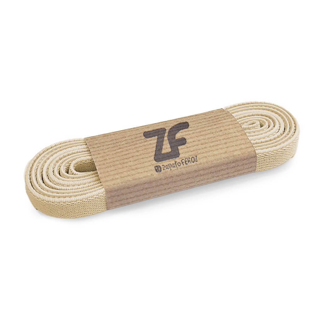 Cordones elasticos para deportivas color beige