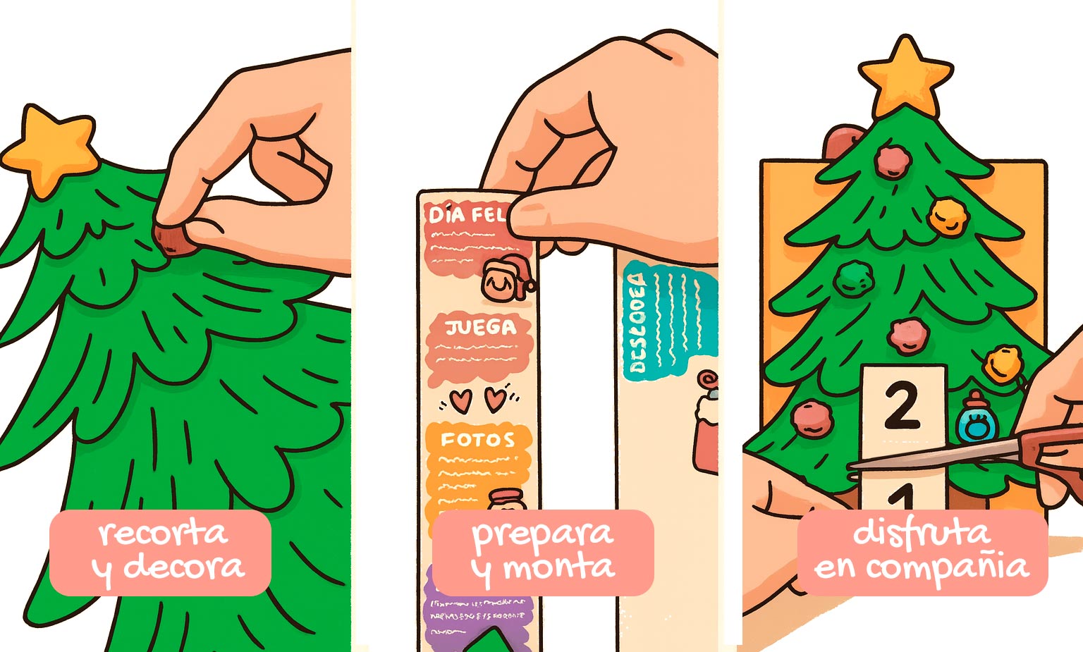 Como montar el calendario de adviento de Zapato Feroz