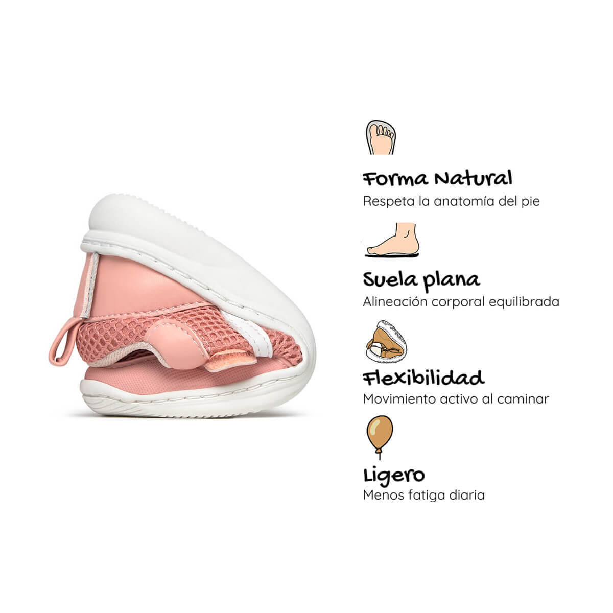 deportivas barefoot infantil respetuosas rosa tibi rocker ss26 05 | rosa Microfibra Rejilla