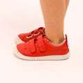 deportivas barefoot veganas faciles poner quitar bebes color rojo moraira rocker ss26