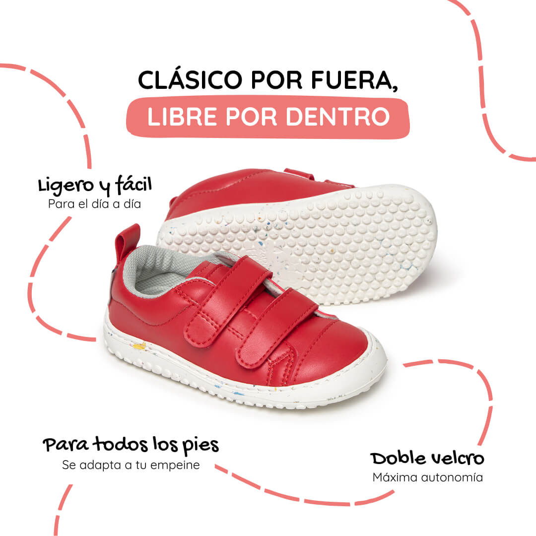 deportivas barefoot veganas faciles poner quitar bebes rojo moraira rocker ss26 02