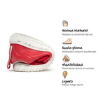 deportivas barefoot veganas faciles poner quitar infantil rojo moraira rocker ss26 05| rojo microfibra