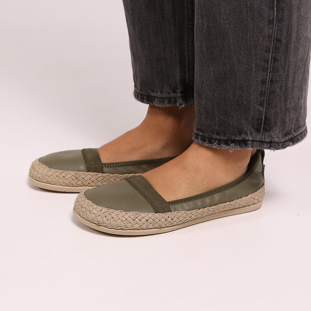 espardenas minimalistas fresquitas transpirables comodas ligeras mujer primavera verano teulada Kaki