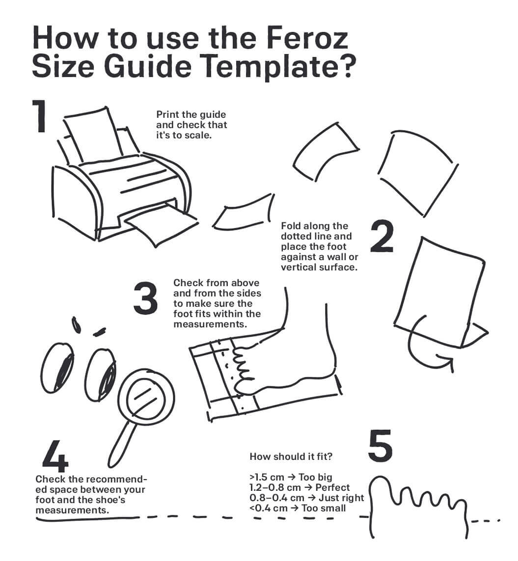 How to use the Feroz size guide template