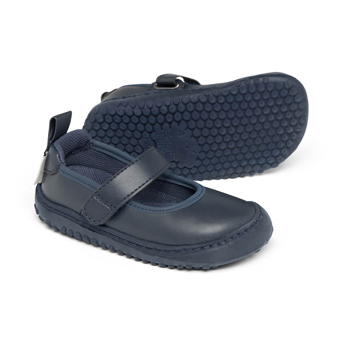 manoletinas francesitas infantiles barefoot comodas blanditas microfibra color azul aitana rocker aw25 02