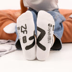 pack tres pares calcetines respetuosos forma pie dedos adulto aw24 Zapato Feroz | Blanco y Negro