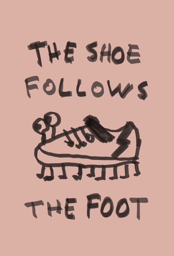The shoe follows the foot