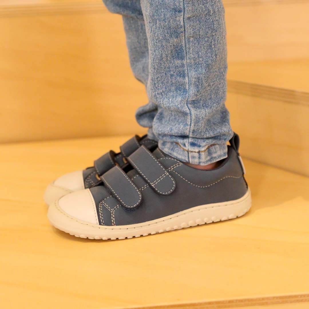 Lateral Moraira Rocker | Azul Denim Microfibra Nobuck