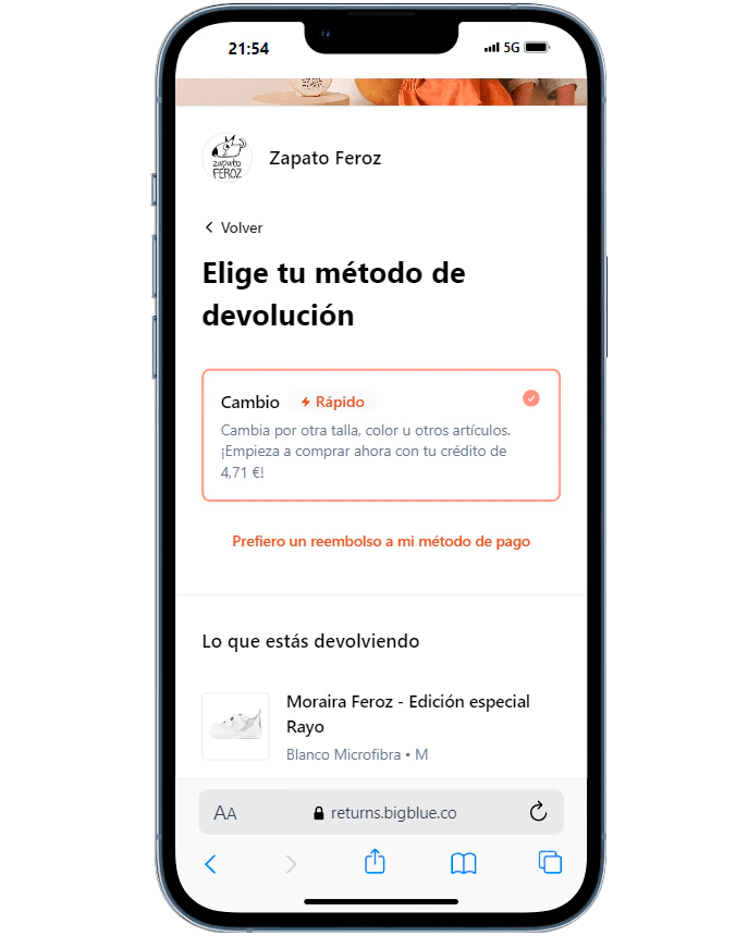 Cambios y devoluciones