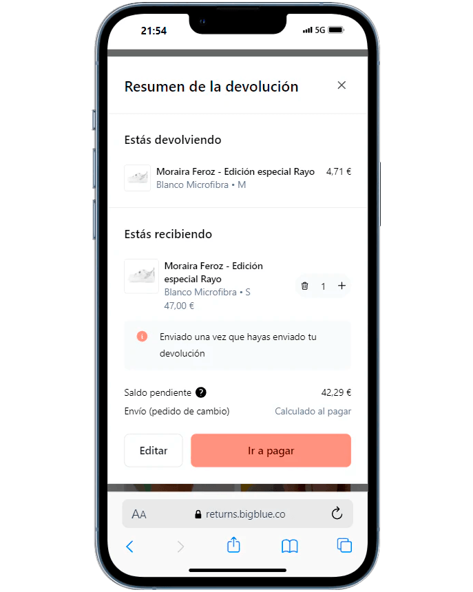 Cambios y devoluciones