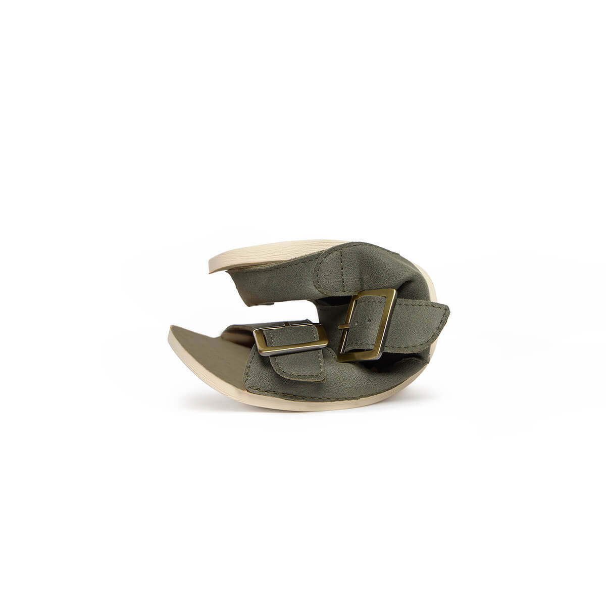 sandalia adulto minimalista respetuosa libertad movimiento hombre mujer saler ss26 Serraje Kaki 04 | Kaki Microfibra Serraje