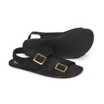 sandalia adulto minimalista respetuosa libertad movimiento hombre mujer saler ss26 Serraje Negro 02| Negro Serraje Reciclado