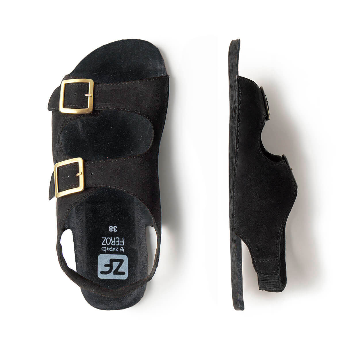 sandalia adulto minimalista respetuosa libertad movimiento hombre mujer saler ss26 Serraje Negro 03