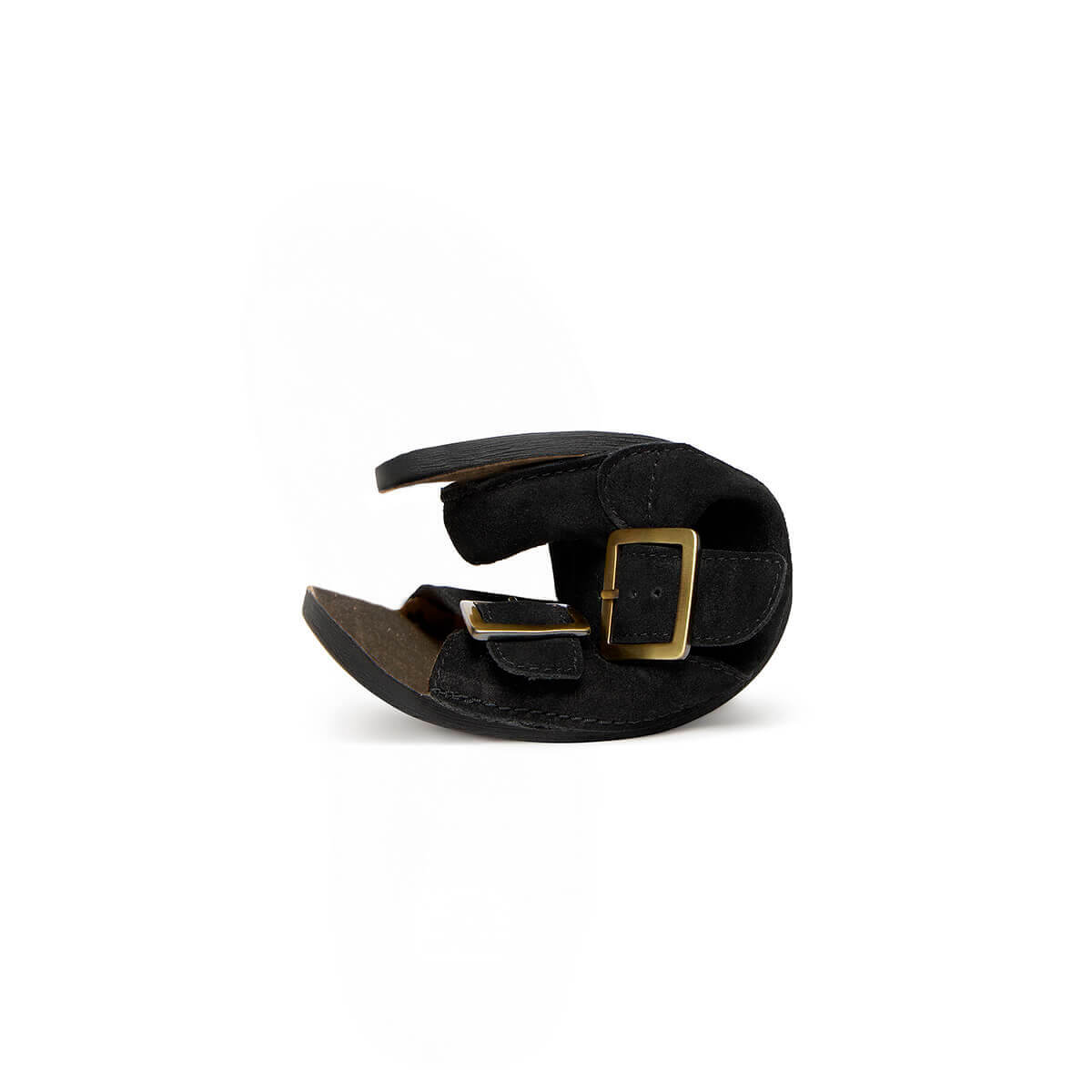 sandalia adulto minimalista respetuosa libertad movimiento hombre mujer saler ss26 Serraje Negro 04| Negro Serraje Reciclado