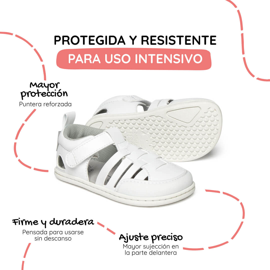 sandalia cangrejera barefoot infantil blanco calpe rocker ss26 02