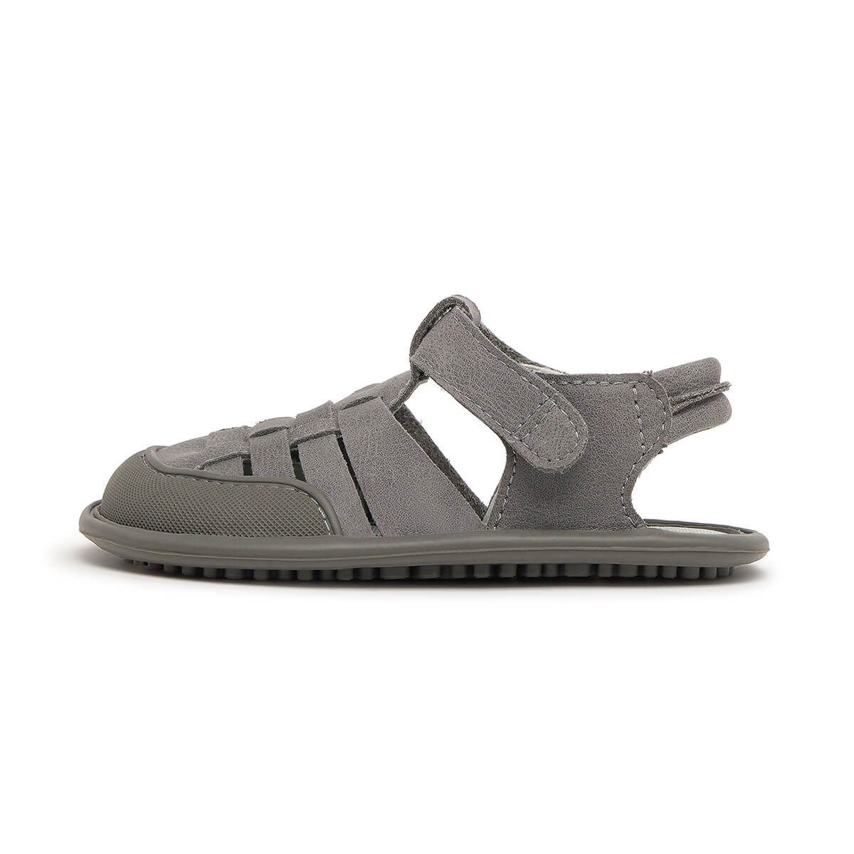 sandalia cangrejera barefoot infantil gris calpe rocker ss25 01 | Gris Microfibra Serraje