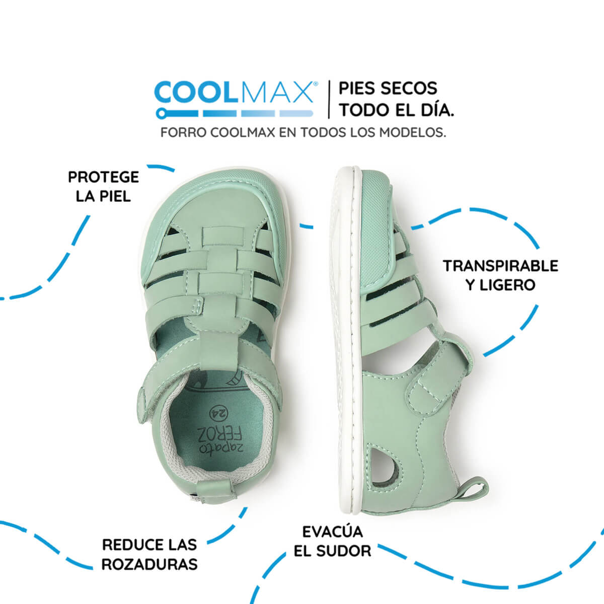 sandalia cangrejera barefoot infantil mint calpe rocker ss26 03