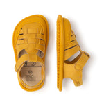 sandalia cangrejera barefoot infantil mostaza calpe rocker ss25 03 | Mostaza Microfibra Serraje