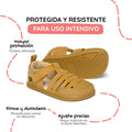 sandalia cangrejera barefoot infantil mostaza calpe rocker ss26 02