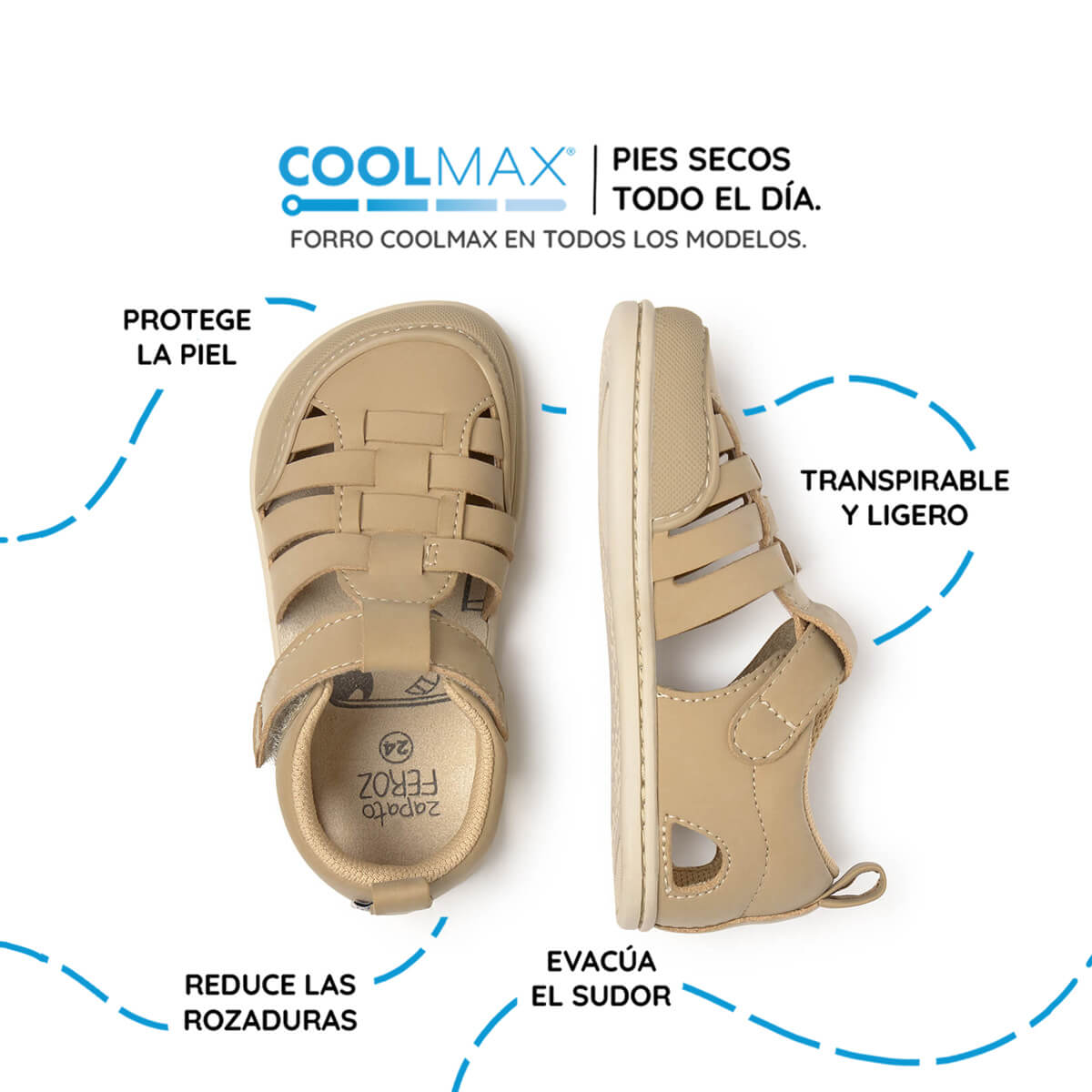 sandalia cangrejera barefoot infantil piedra calpe rocker ss26 03